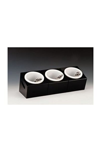 Zicco 3 Compartment Black Knife Fork Spoon Stand 48 X 18 X 18 cm