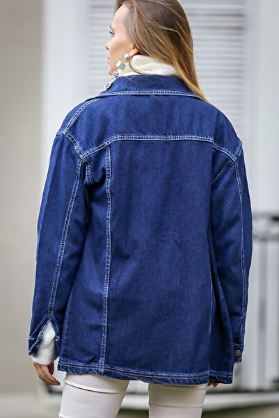 Chiccy Γυναικείο Giant Pocket Λεπτομερές τζιν μπουφάν Oversize M 10210100 CE99436 ΚΕΜ