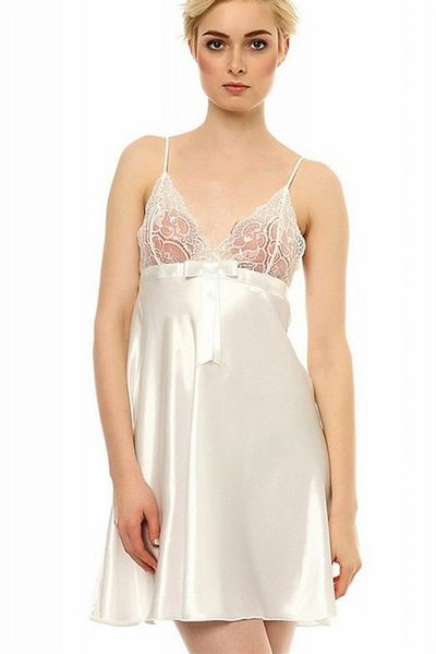 Pierre Cardin Γυναικείο Κρεμ Νυχτικό 907