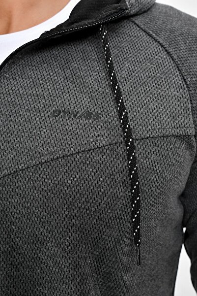 DYNAMO Чоловічий антрацитовий комбінезон з капюшоном та кишенями на блискавці