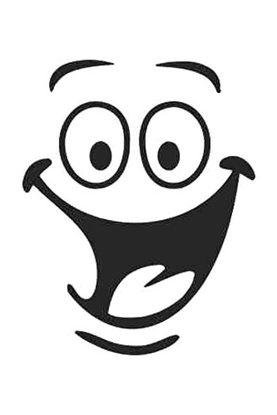 Sticker Sepetim Tuvalet Gülen Surat Sticker