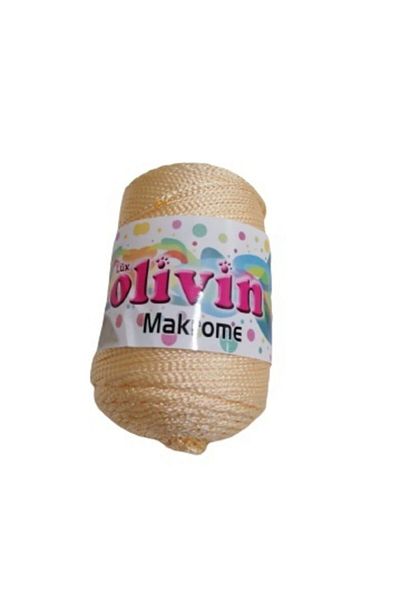 Lüx Olivin Olivin Polyester Macrame Knitting Yarn 100 Gr Golden Yellow