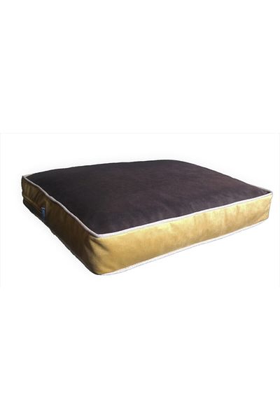 viscopet Luxury Visco Filled Zippered Washable Cat Dog Bed Xl 100x70cm - Anthracite Brown