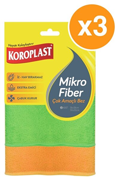 Koroplast Višenamenska krpa od mikrovlakana 2 x 3 pakovanja