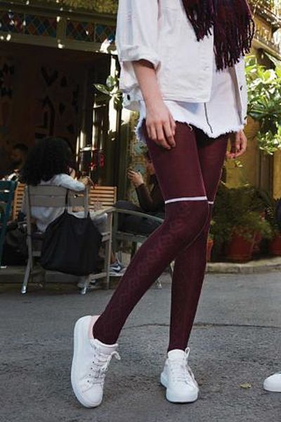 Penti Burgundy Diamond Pantyhose