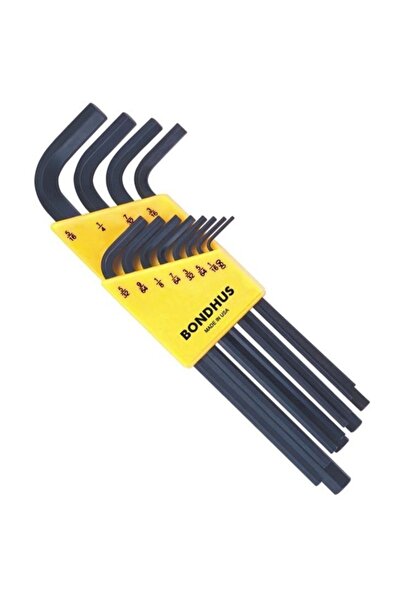 BONDHUS 12136 طقم مفاتيح ألين بطول 12 بوصة معزول 12 قطعة