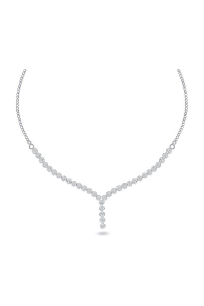 Lilarote Pırlanta Su Yolu Altın Set Kolyesi