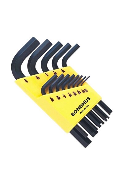 BONDHUS 12237 مجموعة مفاتيح ألين قصيرة البعد 13 قطعة معزولة