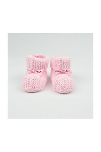 Bibaby Pink Knitwear Baby Booties