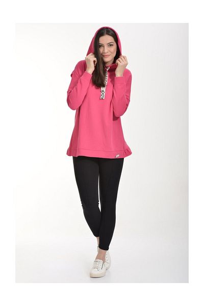 Cotton Candy Hanorac cu glugă cu volante - fucsia