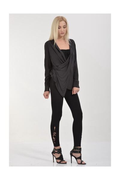 Cotton Candy Long Sleeve Blouse - Anthracite