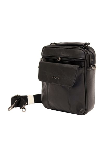 ÇÇS Ανδρική τσάντα Portfolio and Clutch - Γνήσιο δέρμα, Μαύρο, Çs 31001