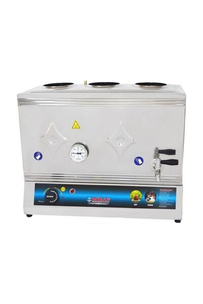 Mizan Elektrikli 3 Demlikli 40lt Çay Ocağı Kazanı Vidalı Pleytsiz