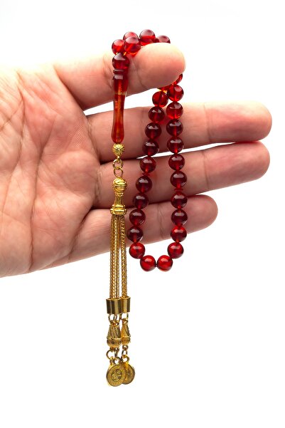 OTTOTESBİH Cadou pentru bărbați, mărgele de rugăciune din chihlimbar, 7,5 mm, croială de lungimi la încheietură