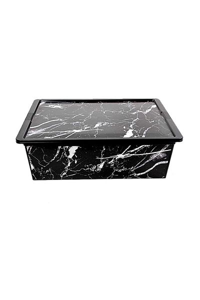 QUTU Μαύρο Marble Trend Box - Διακοσμητικό κουτί αποθήκευσης 25L