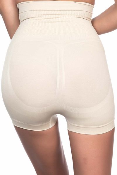Emay Women's Skin Seamless Massage Featured Short Leg Boxer Corset Mı17skr00035
