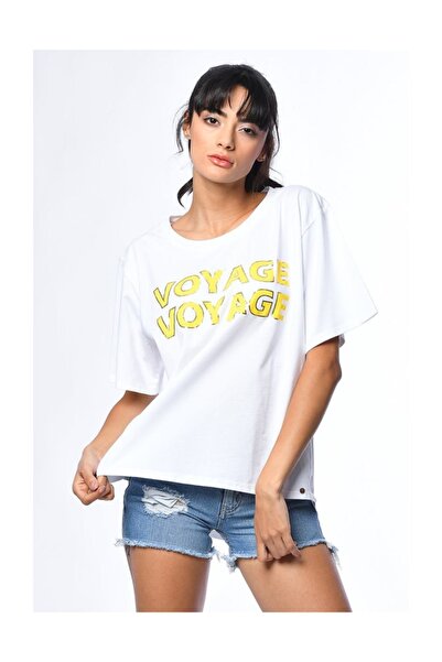 Cotton Candy Футболка з коротким рукавом з принтом - біла