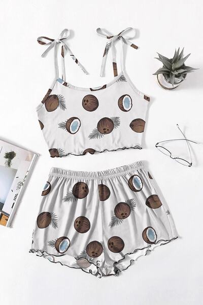 PEMBİŞ HOMEWEAR Set pantaloni scurți Angelina Coconut 2 piese Ultrasoft