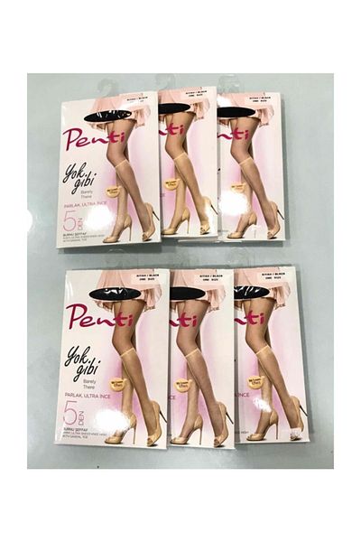 Penti Skin Colored 5 Denier Shiny Trouser Socks (12 Pieces) (57)
