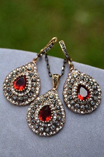 Stoneage Jewellery Root Ruby And Zircon Stone Necklace