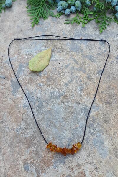 Stoneage مجوهرات العنبر المضادة للحساسية للنساء قلادة