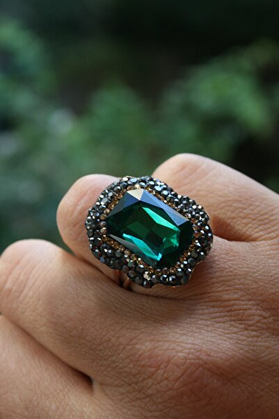 Stoneage Kristal Taşlı El Yapımı Ayarlanabilir Kadın Yüzük