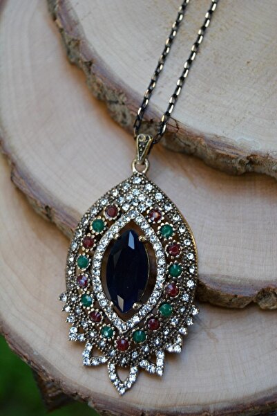 Stoneage Jewellery Safir Taşlı Otantik Kolye