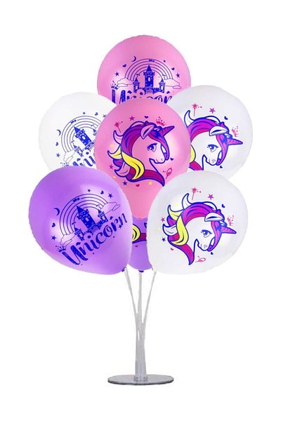 kidspartim Set of 7 Unicorn Bunch Balloon Stands