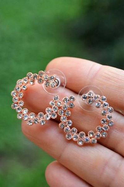 Stoneage Hoop Women's Earrings Studded