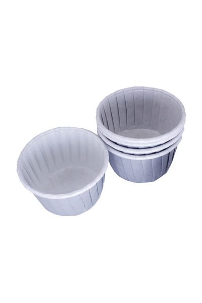 TT Tahtakale Toptancıları 50 Pieces Gray Cupcake Mold - Large Size, Solid Color, 62*40 Mm