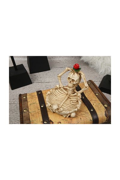 Vitale Rose Skeleton Themed Ash Tray Decor Hz0007