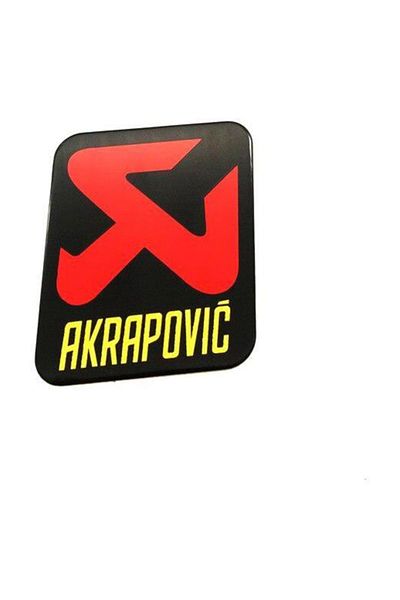 Knmaster Akrapovic Square Aluminum Sticker 8x8.5