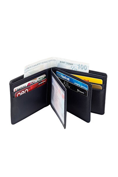 Garbalia Valencia valódi bőr sötétkék klasszikus férfi pénztárca