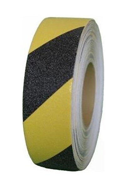 BantMarketim 5 Adet Sarı Siyah Merdiven Ve Zemin Kaydırmaz Bant 50mm x 25mt