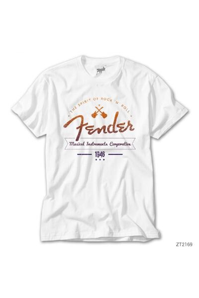 Z zepplin Fender Logo - 6 White T-Shirts