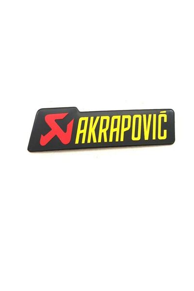 Knmaster Akrapovic Rectangular Aluminum Sticker 15X4