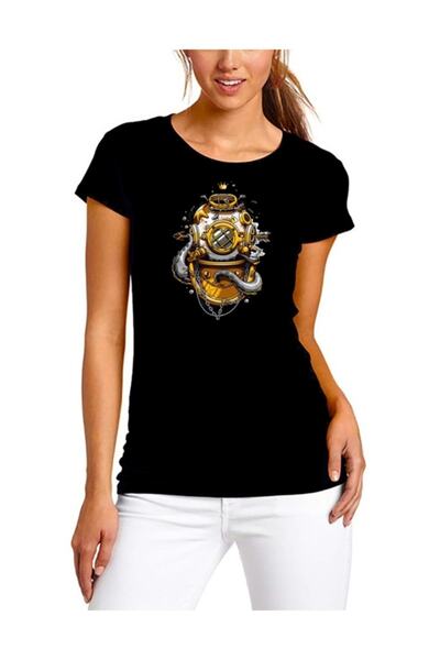 Scubapro Mark Five Octopus Black Women's T-Shirt