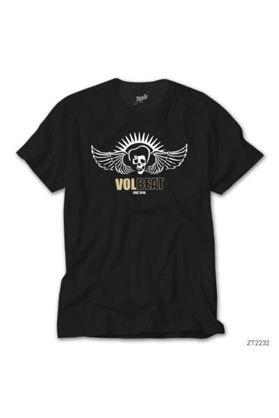 Z zepplin Мъжка черна тениска Volbeat Tour Concert 2015