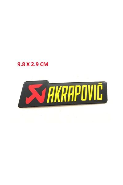 Knmaster Akrapovic Rectangular Aluminum Sticker 10X3