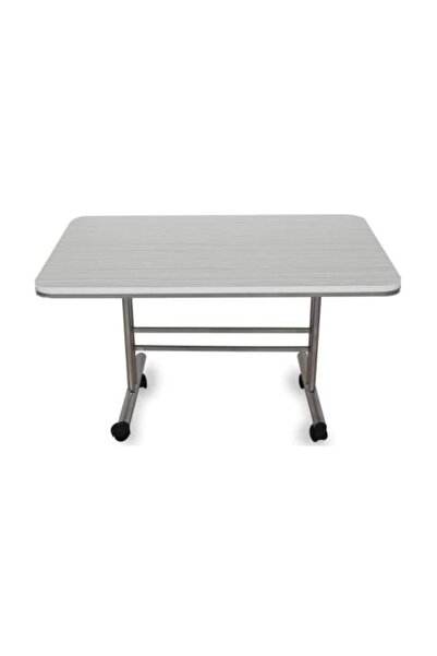 Özel Yapım Netbazaars Orta Sehpa / Tekerlekli Masa 60x100cm (Beyaz Desenli)