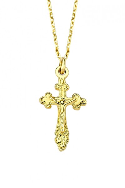 Altın Sepeti Altın Ufak Haç Kolye