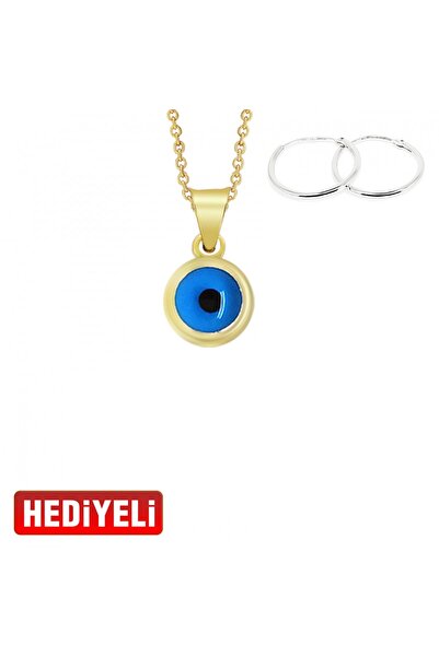 Altın Sepeti Nazar Boncuğu Altın Kolye Ucu