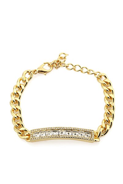 Forentina Bayan Altın Kaplama Baget Taşlı Bileklik PS1071