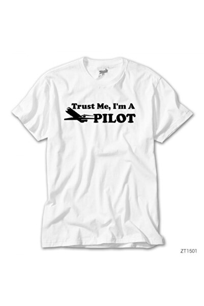 Z zepplin ثق بي أنا طيار تي شيرت أبيض