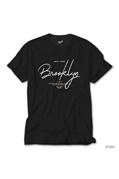 Z zepplin تي شيرت نيويورك بروكلين الولايات المتحدة الأمريكية باللون الأسود لل...