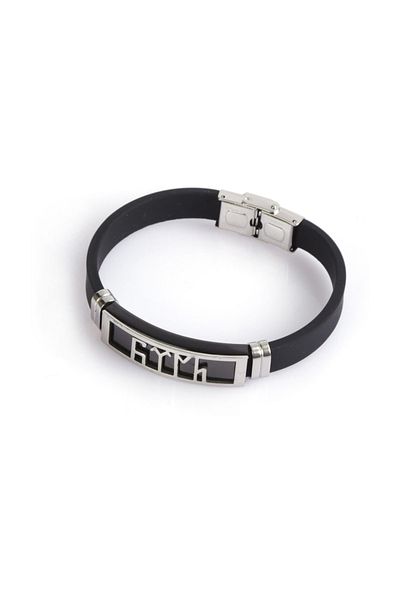 Sahi Aksesuar Adjustable Steel Bracelet - Turkish Writing Mens/Womens