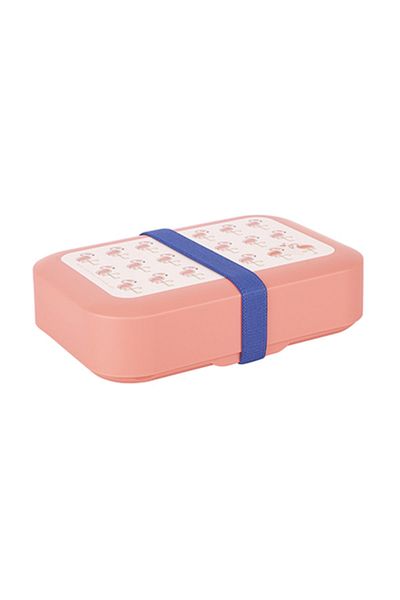 Tantitoni Pink Flamingo Patterned Plastic Lunch Box