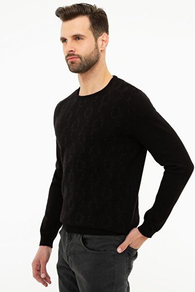 Pierre Cardin Erkek Siyah Slim Fit Triko Kazak G021GL0TK.000.867157