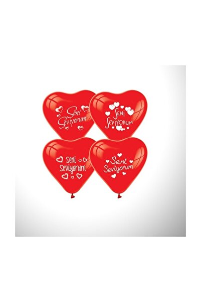 YD Party Supplies بالون قلب أحمر مطبوع عليه "أحبك" 10 قطع