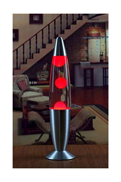 Deco Elit Lav Lambası 41 cm Konsept Lamba Gece Lambası Kırmızı